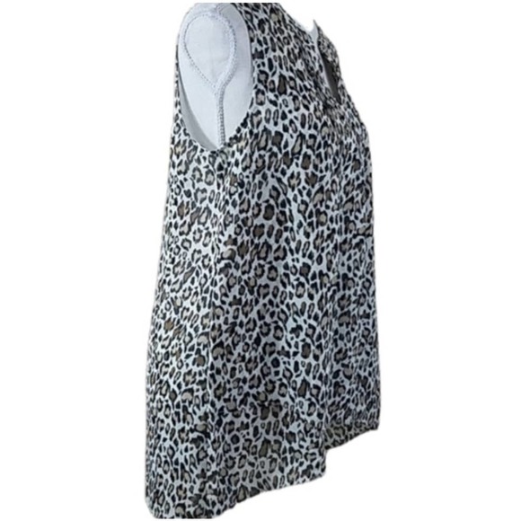 New With Tags! DR2 by Daniel Rainn Small Leopard Flowy Blouse - Picture 3 of 7